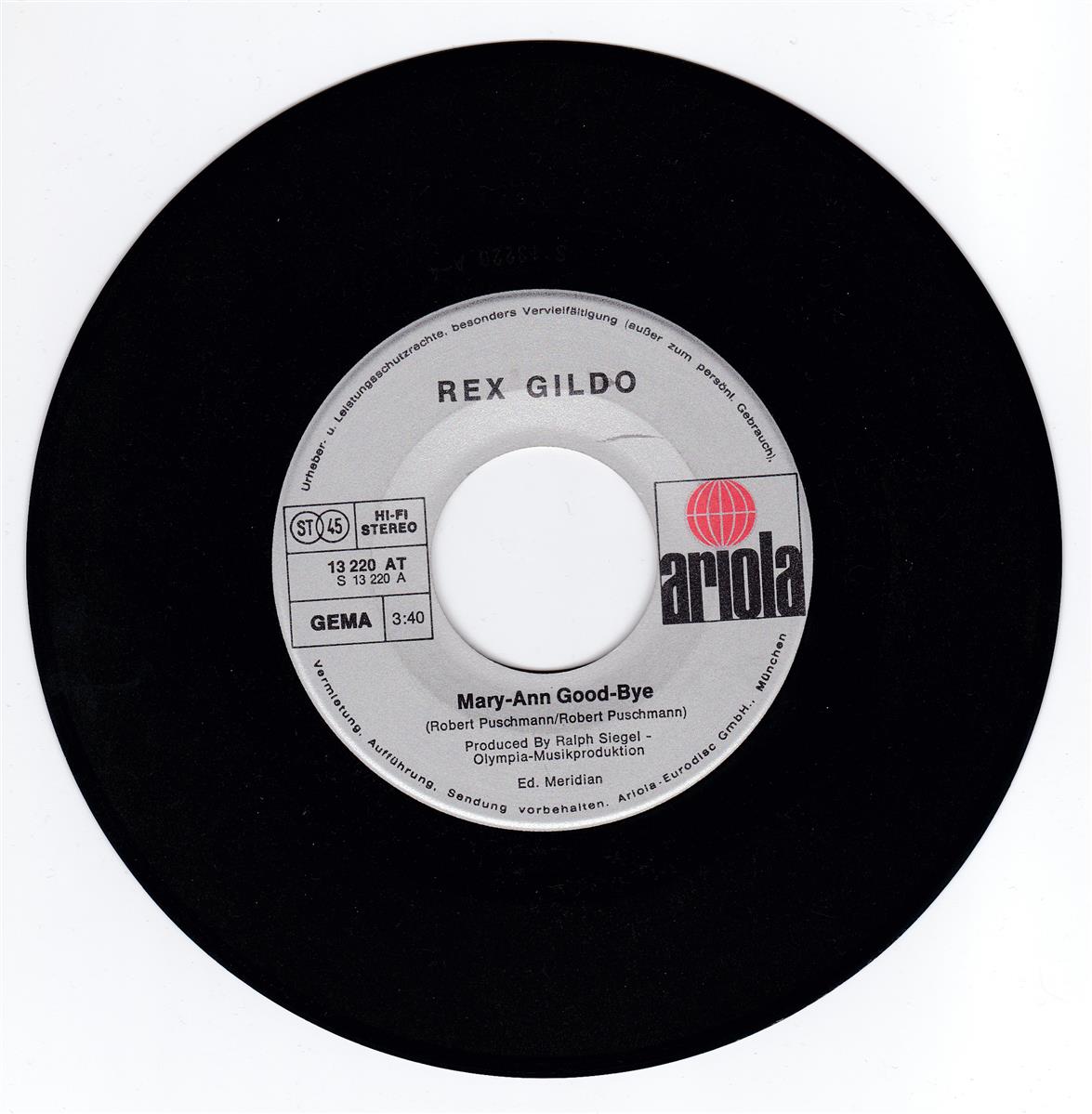 Rex Gildo - Mary-Ann Good-Bye