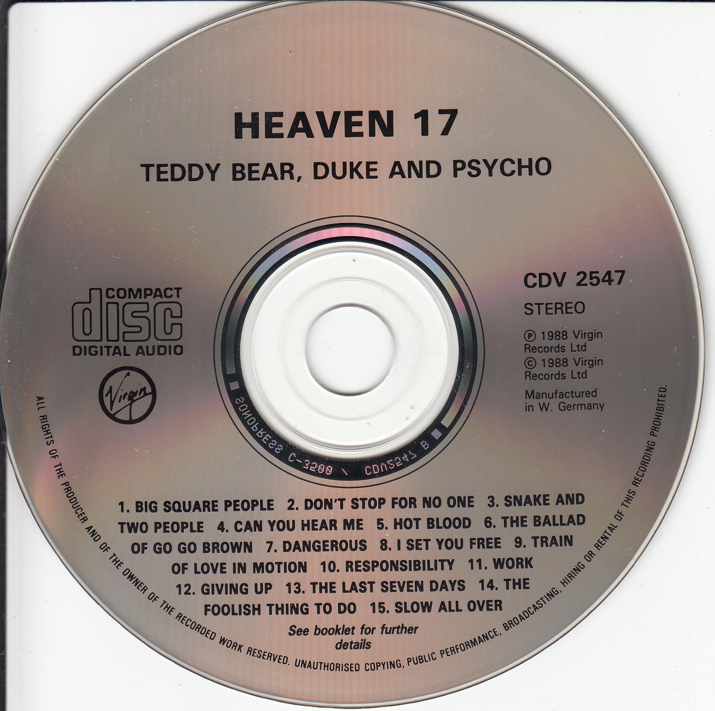 Heaven 17 - Teddy Bear, Duke & Psycho