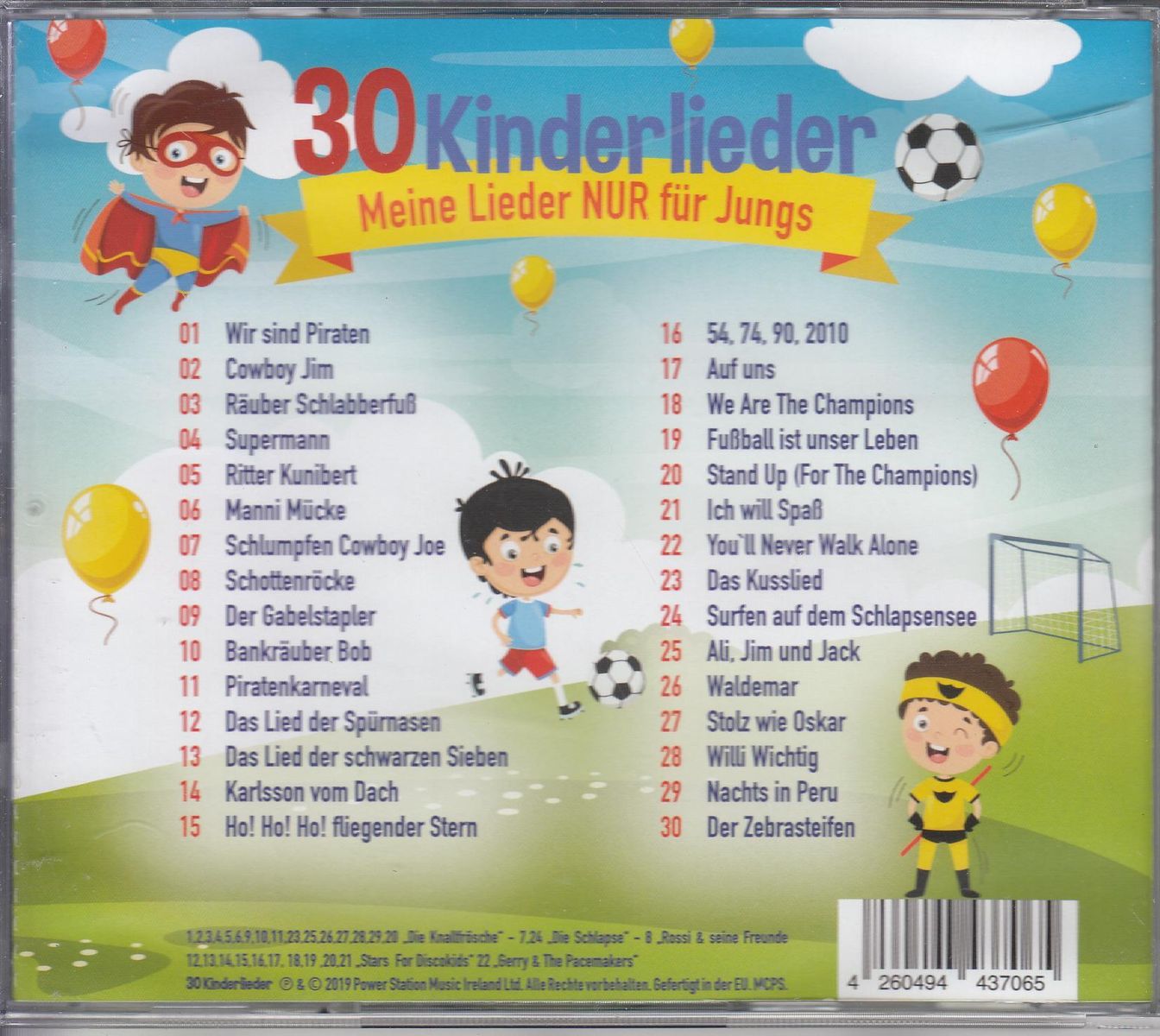 30 Kinderlieder - Meine Lieder nur für Jungs
