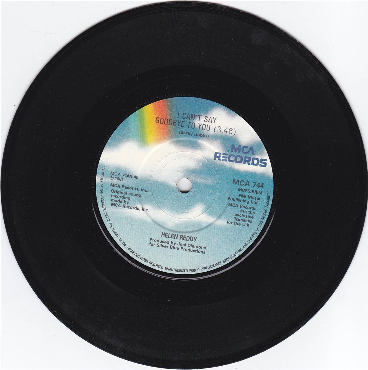 Helen Reddy - I Can't Say Goodbye To You (UK)