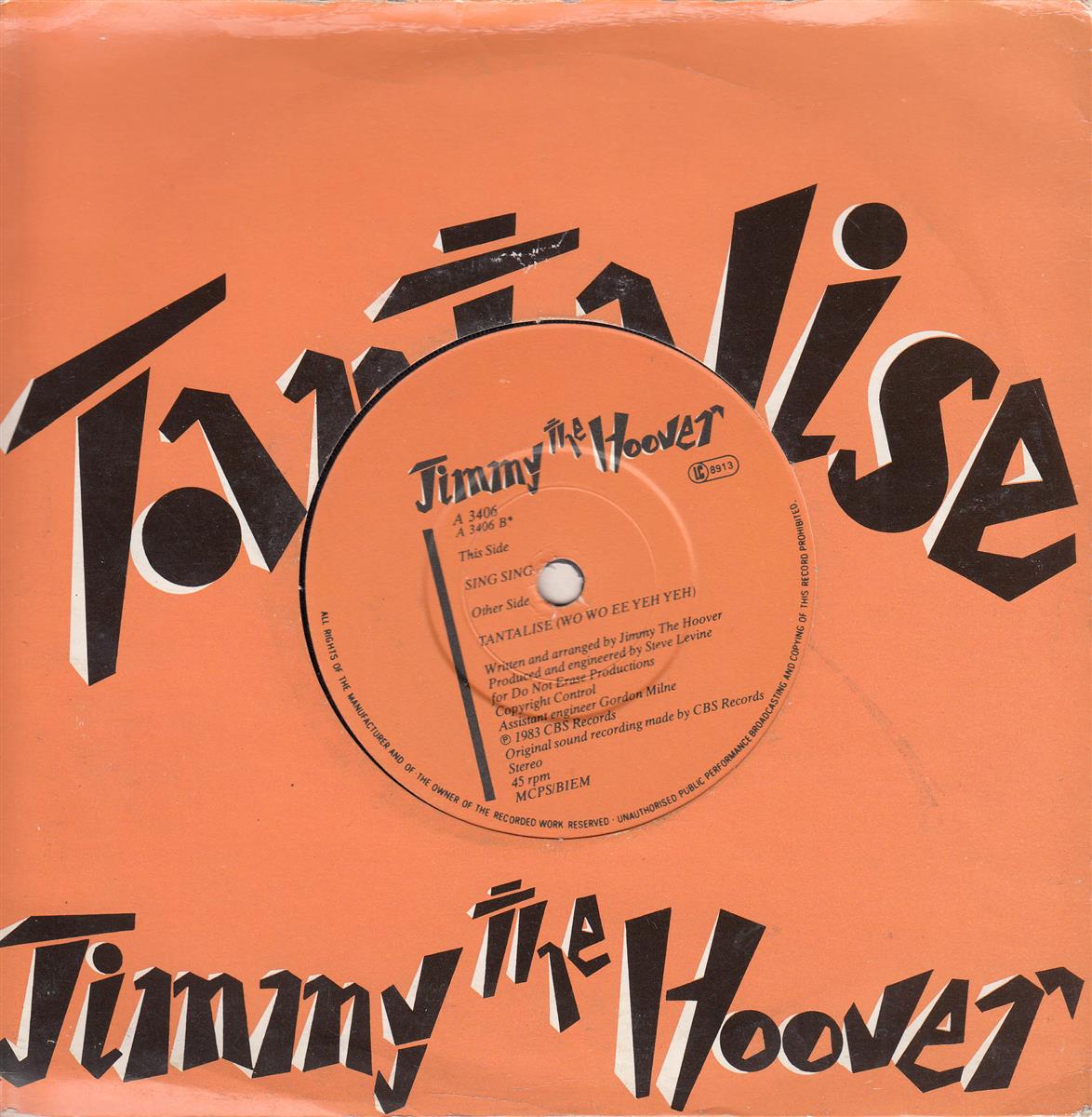 Jimmy The Hoover - Tantalise (Wo Wo Ee Yeh Yeh) (UK)