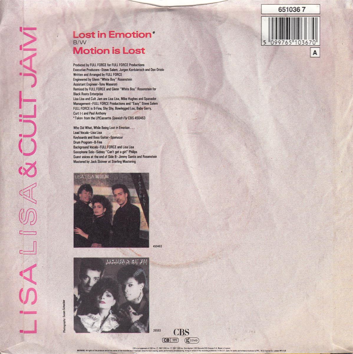 Lisa Lisa And Cult Jam - Lost In Emotion (UK)