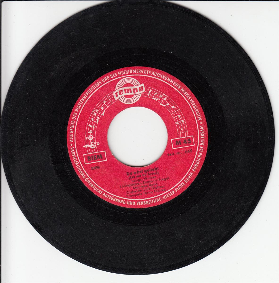 Maureen René / Lutz Dietmar M. S. Orchester - Du Wirst Geliebt / Sail Along Silvery