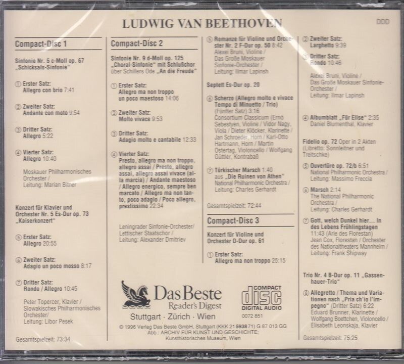 Ludwig van Beethoven – Klassische Kostbarkeiten (3 CD)