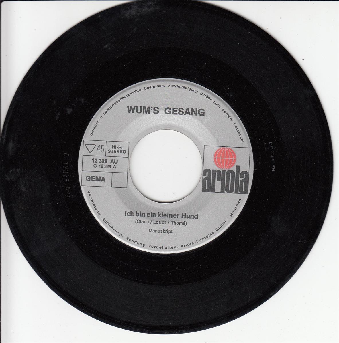 Wums Gesang - Ich Bin Ein Kleiner Hund