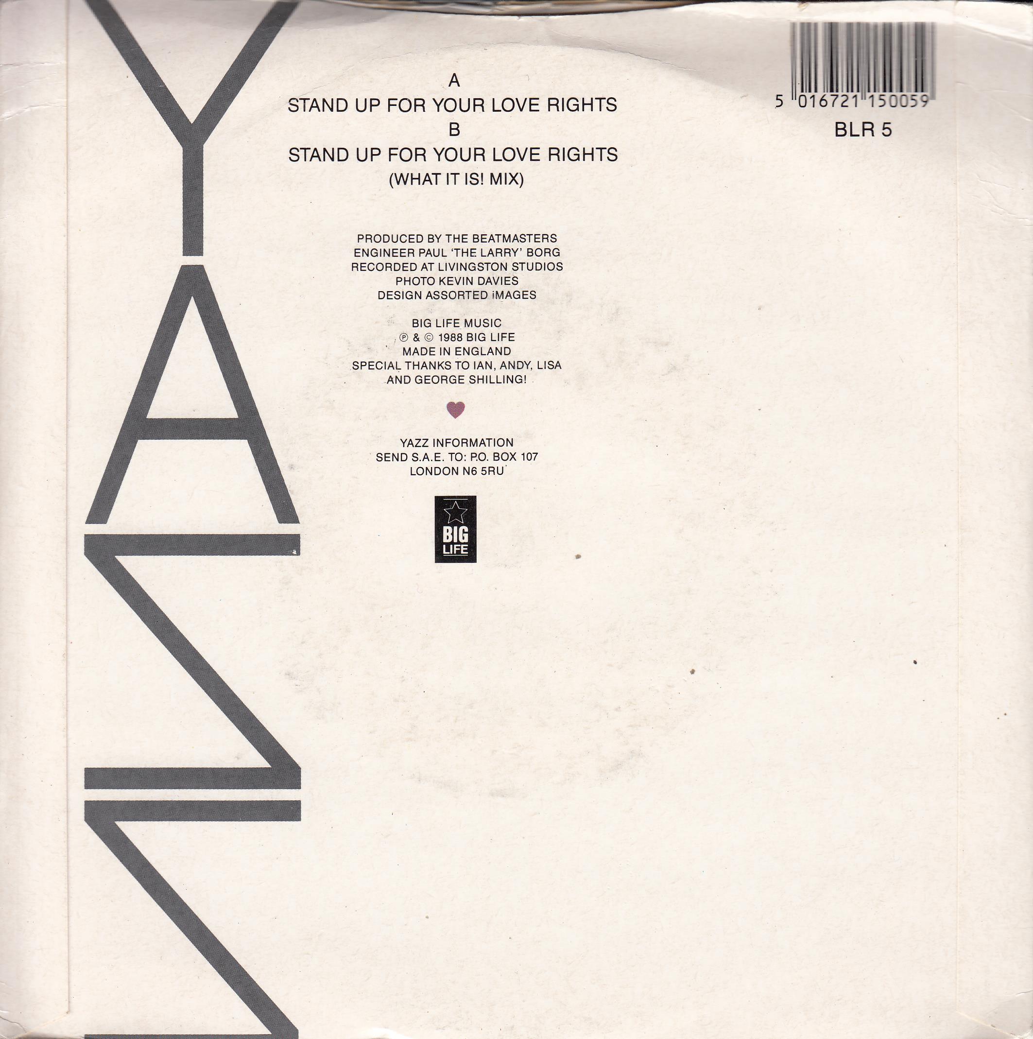 Yazz - Stand Up For Your Love Rights (UK)