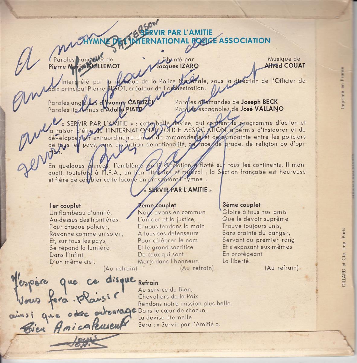 Jacques Izaro - Servir par l'amitié (Frankreich)