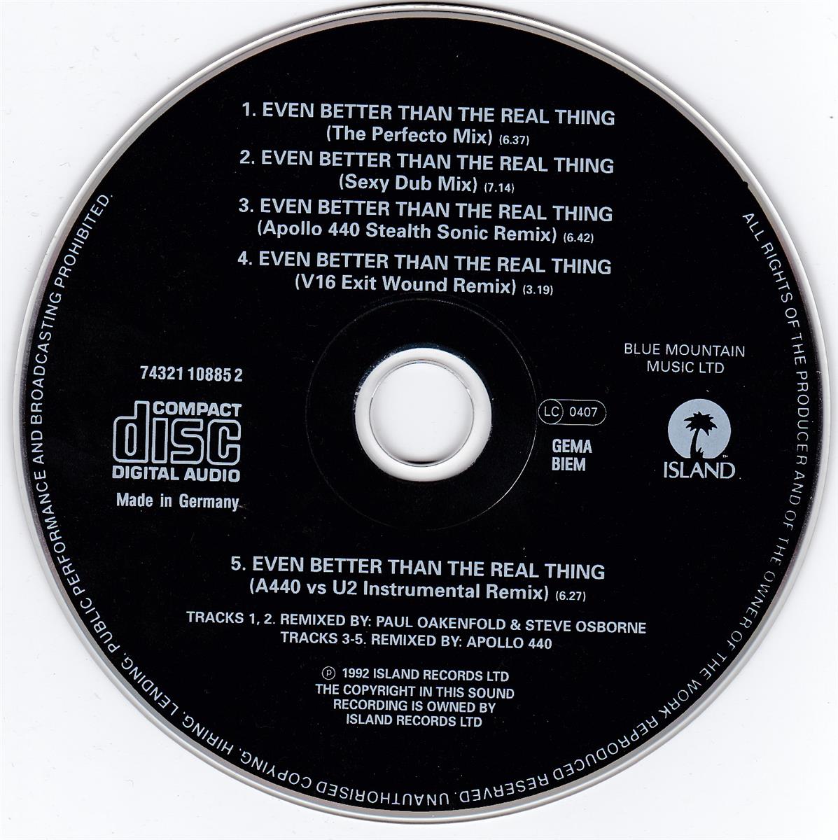 U2 - Even Better Than The Real Thing