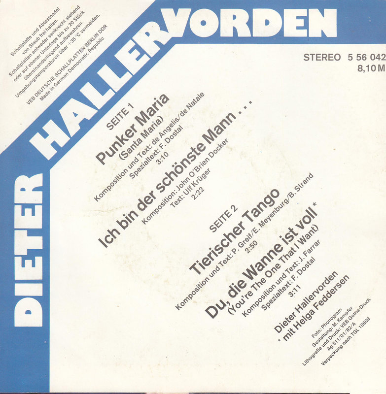 Dieter Hallervorden - Amiga Quartett (DDR)