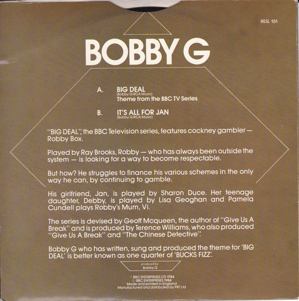 Bobby G - Big Deal (UK)