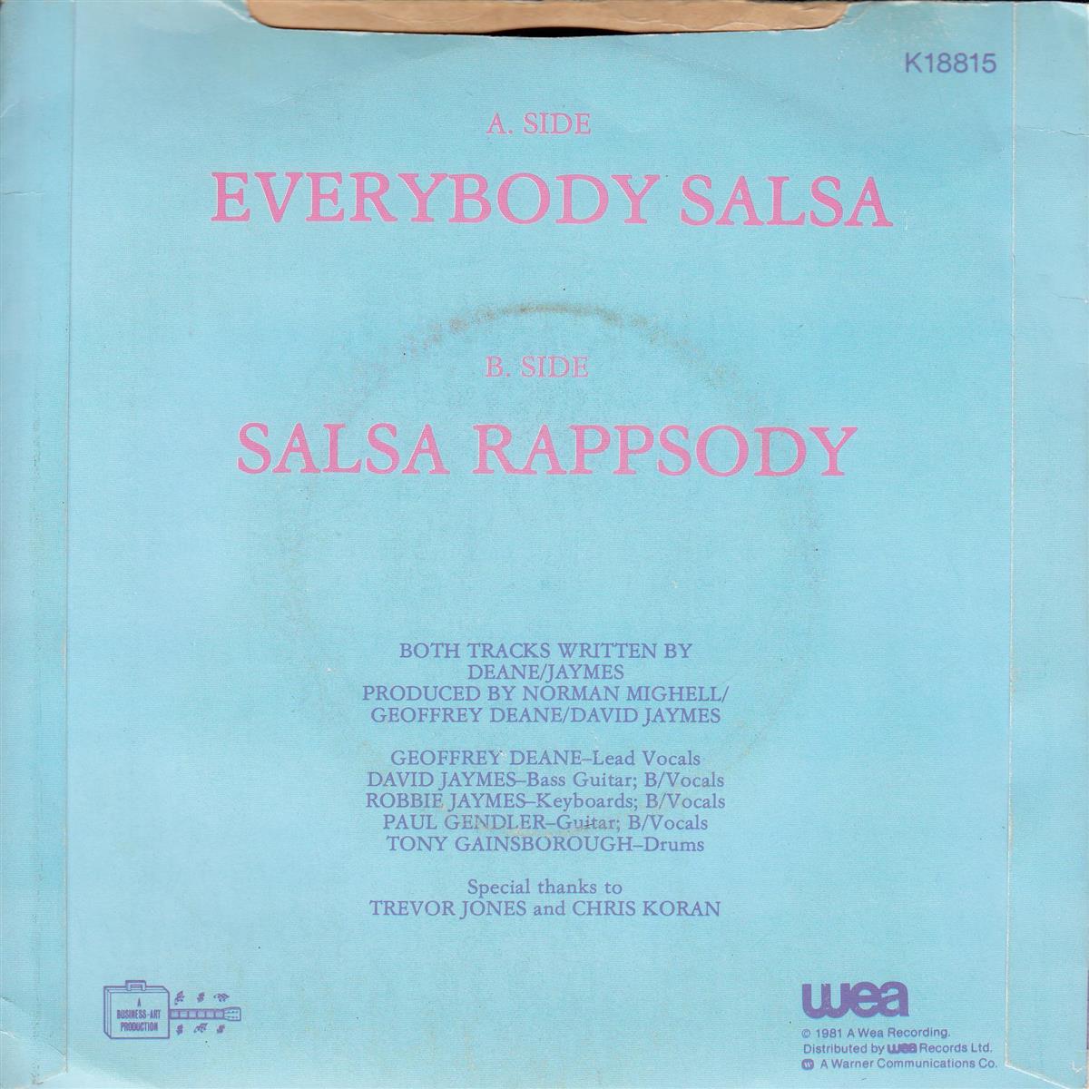 Modern Romance - Everybody Salsa (UK)