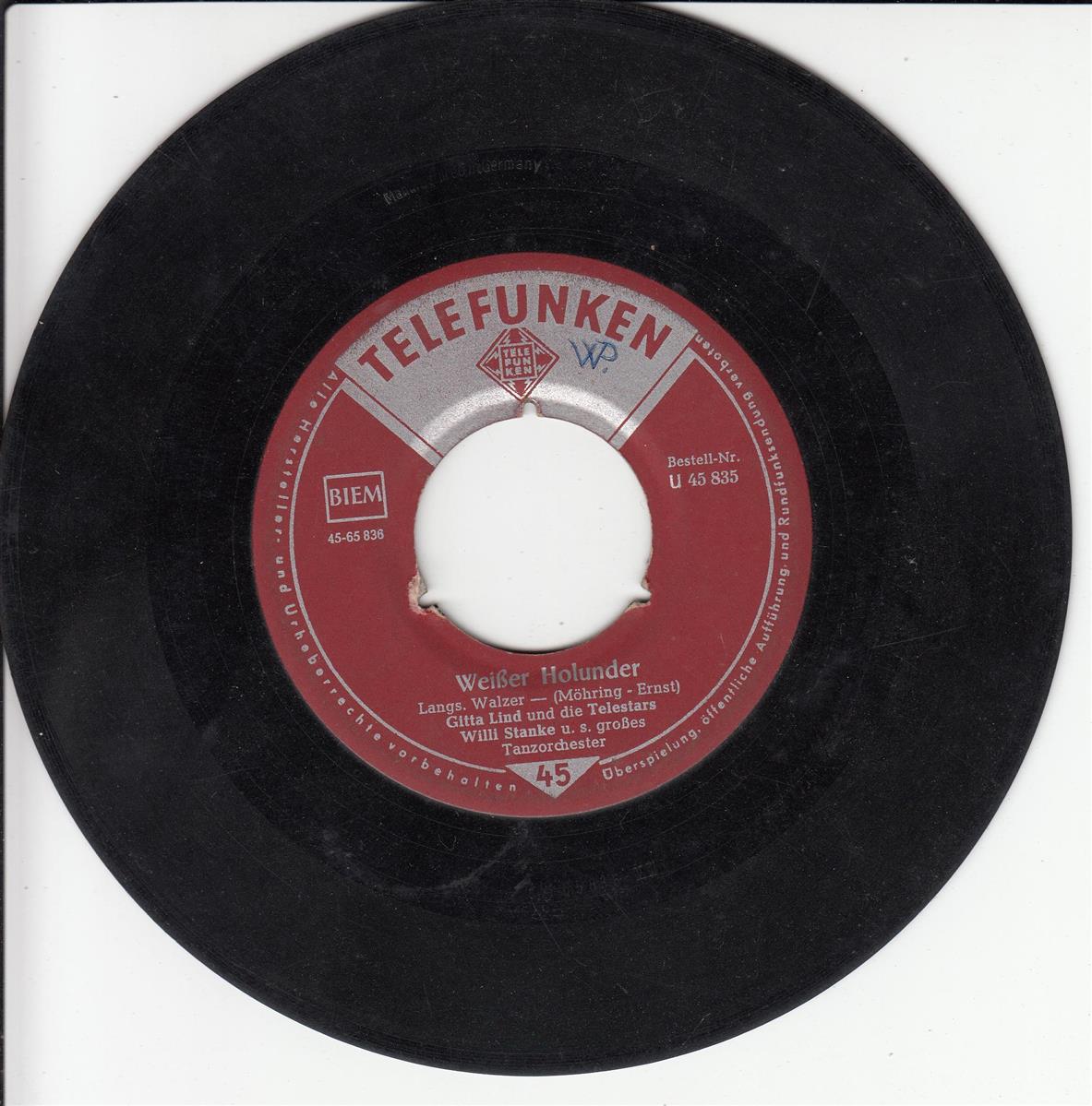 Gitta Lind Und Die Telestars - Weißer Holunder