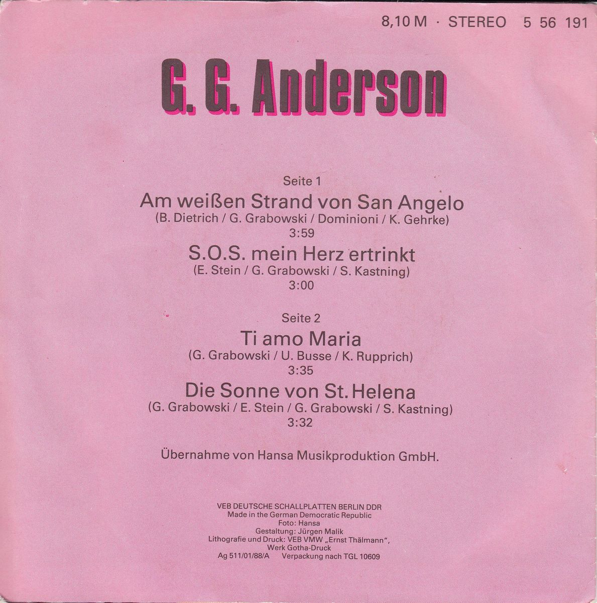 G.G. Anderson - Amiga Quartett (DDR)