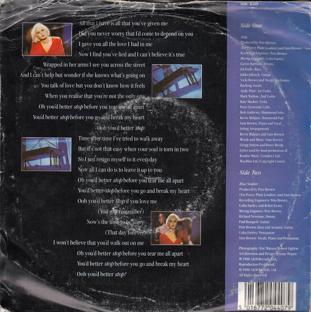 Sam Brown - Stop! (UK)