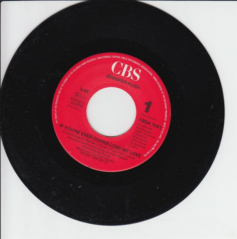 Jennifer Rush – If You're Ever Gonna Lose My Love