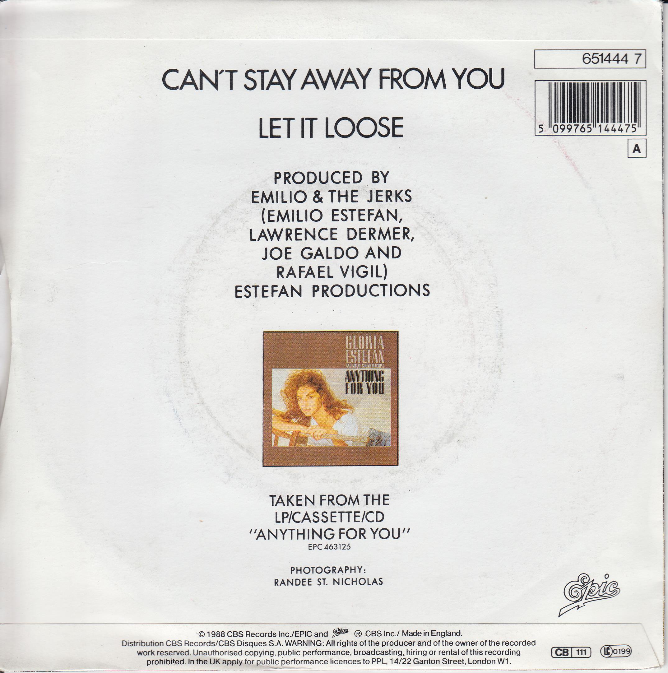 Gloria Estefan And Miami Sound Machine - Can't Stay Away From You