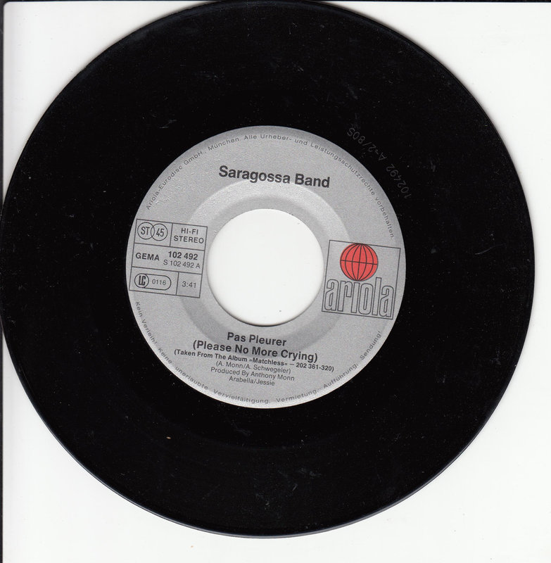 Saragossa Band – Pas Pleurer (Please No More Crying)